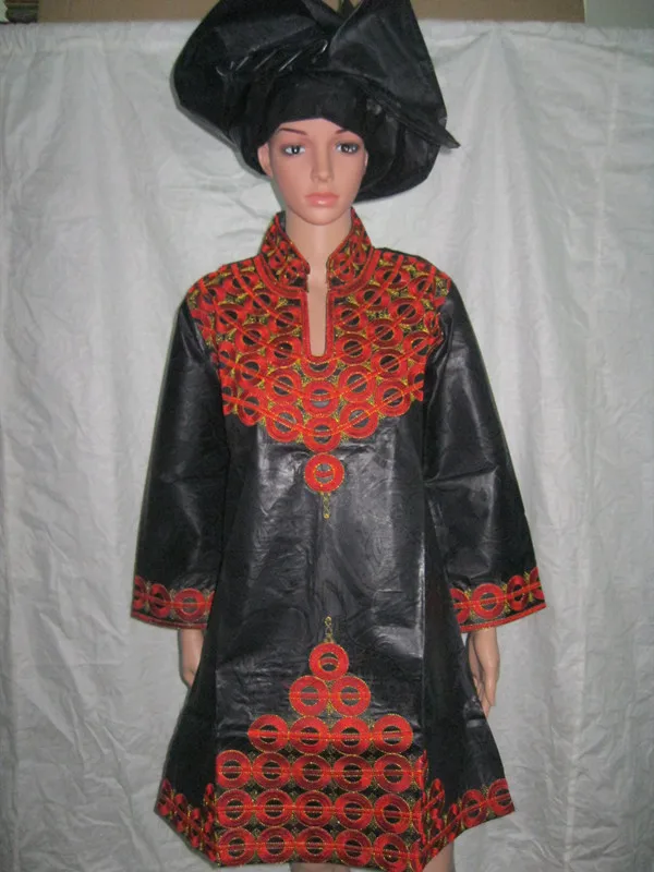2015 new fashion african design bazin riche material embroidery dress with pants | Тематическая одежда и униформа