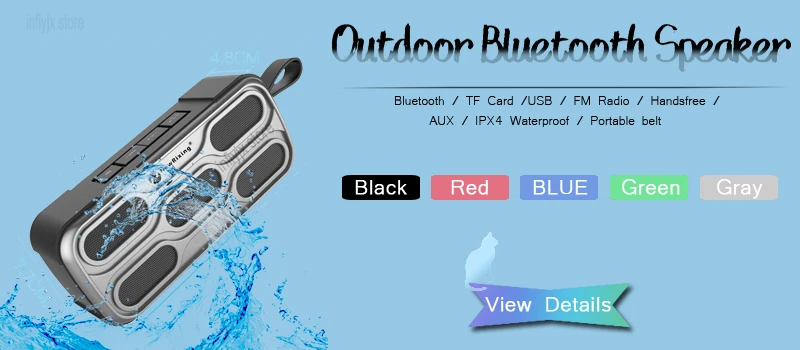 Поддержка SD карты USB Радио Bluetooth динамик стерео портативный беспроводной водонепроницаемый Бас Звук динамик s большой мощности калонки со светодиодом