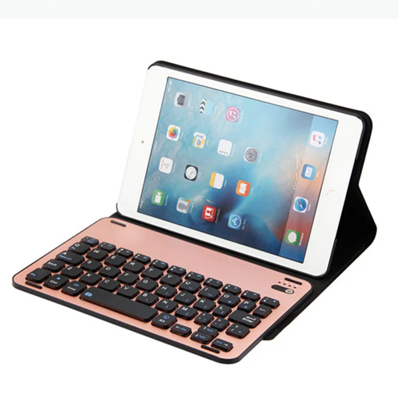 Кожаный чехол для iPad mini 5 с клавиатурой Bluetooth металлическая смарт клавиатура