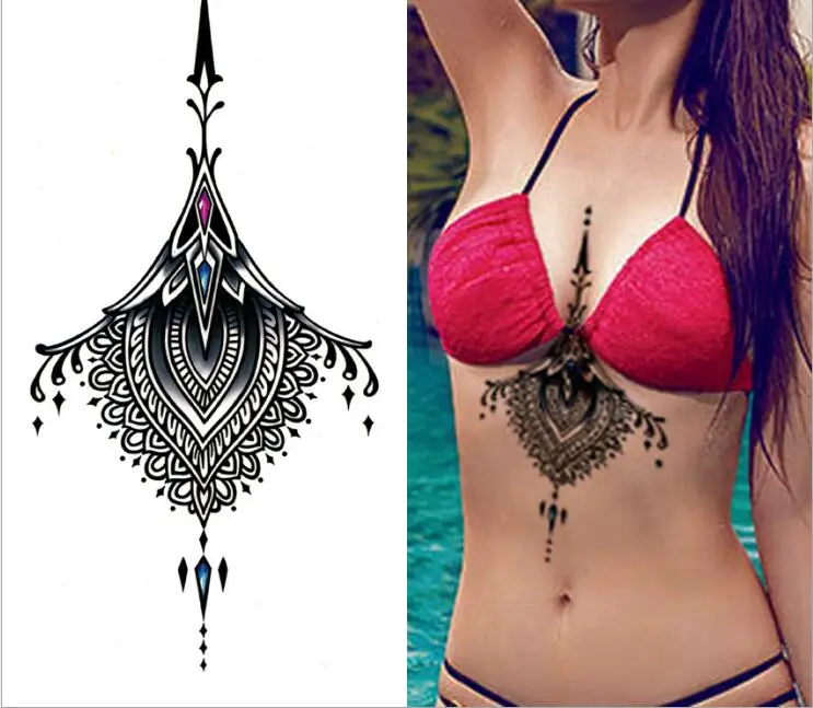 1 шт. индийские арабские поддельные черные временные татуировки наклейки для рук