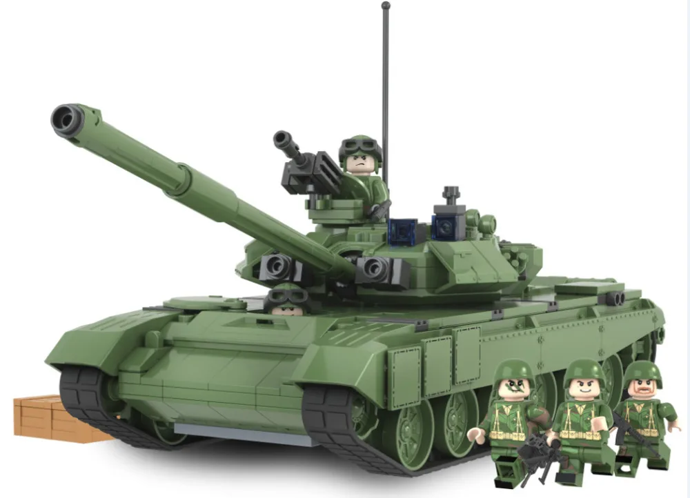 2019 Новый 456 шт военное сражение модель танка игрушки России T90A морской герой
