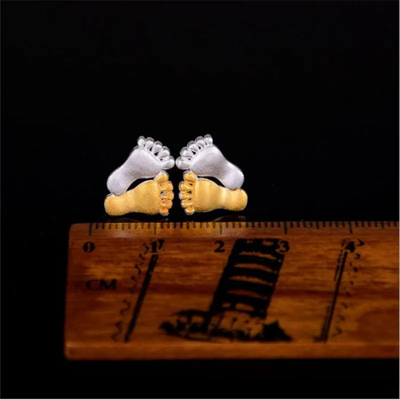 Женские серьги пусеты в Корейском стиле простые и милые золотистого цвета