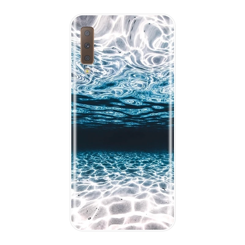 Мягкий силиконовый чехол Wave Ocean для телефона Samsung Galaxy A5 A7 2018 A6 A8 Plus задняя крышка A3