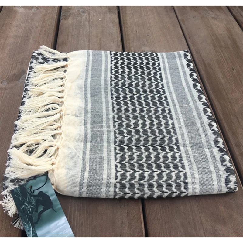 110X110cm Tactical Shemagh Hiking Scarves Outdoor Face Mask Army Arab Scarf Hunting Sniper Veil 100% Cotton | Спорт и развлечения