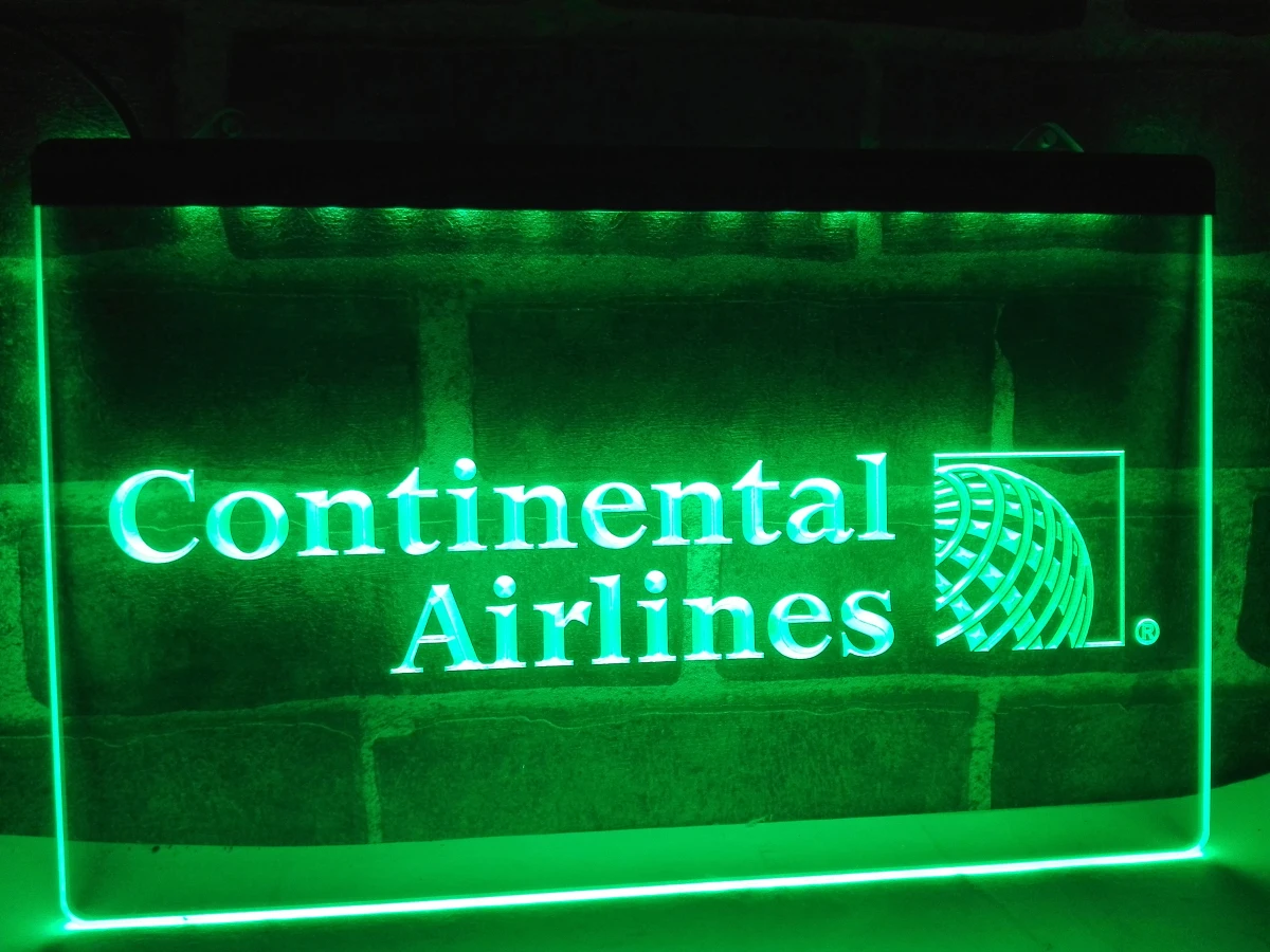 

LG027- Continental airlines LED Neon Light Sign hang sign home decor crafts
