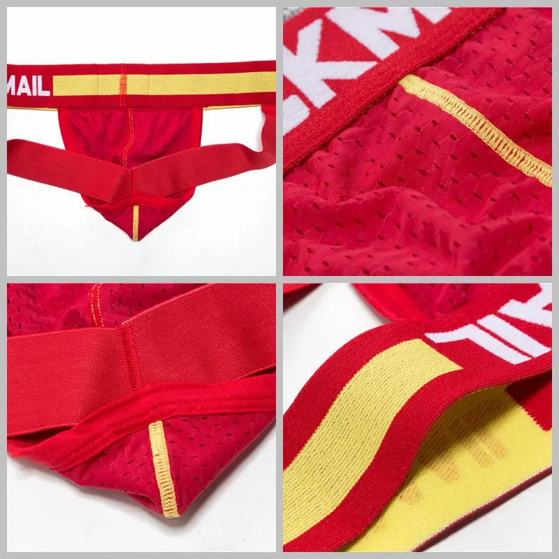 Нижнее белье JOCKMAIL мужское сексуальное с низкой талией|jockstrap underwear|men jockstraps