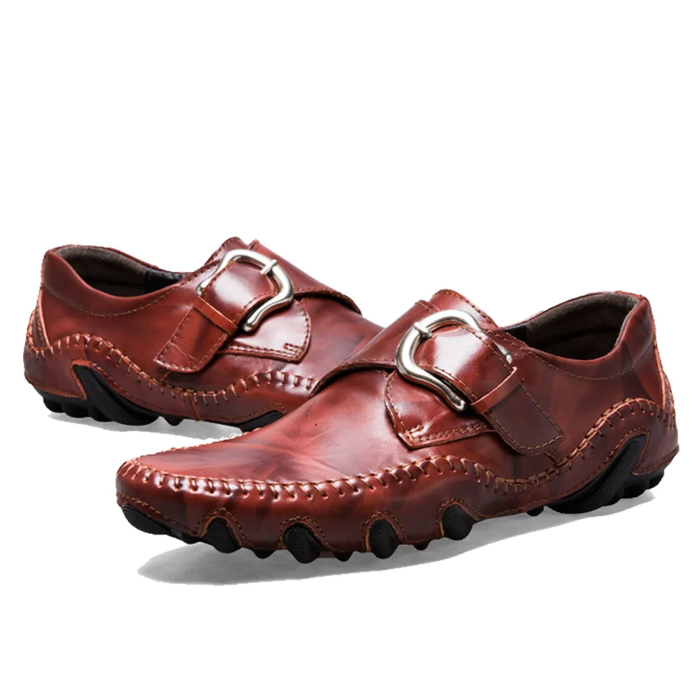 

NPEZKGC New Roman Men's Shoes Handmade Genuine Leather Men Casual Shoes, Fashion Designer Men Leather Shoes Men Shoes