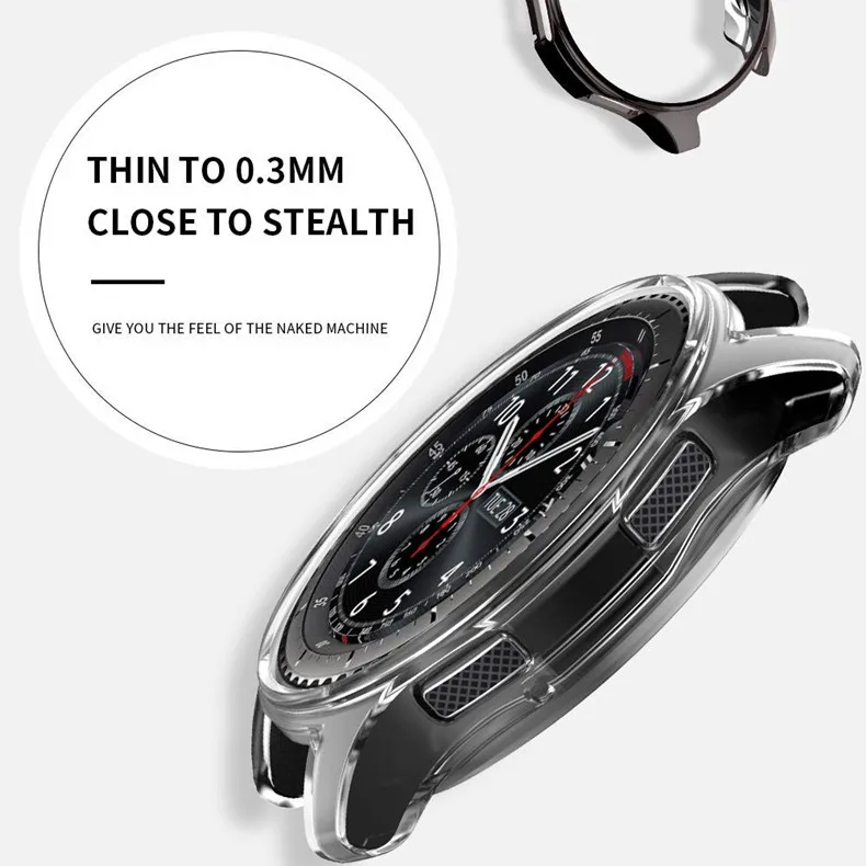 Чехол-накладка для samsung gear S3 frontier/classic/Galaxy Watch 46 мм, мягкий термополиуретановый защитный чехол 22 мм