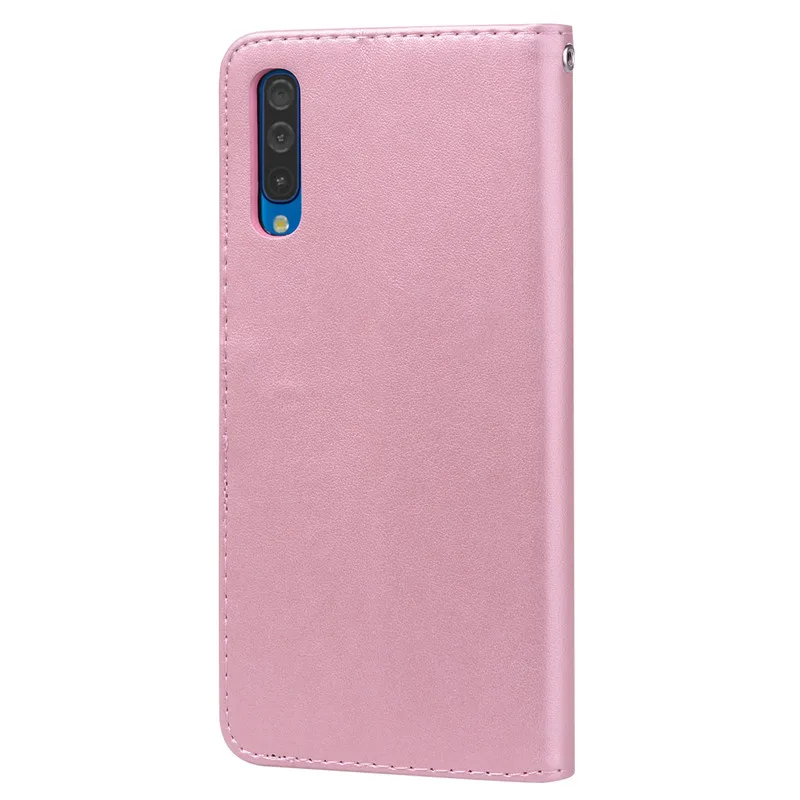3D цветок тисненый кожаный чехол для samsung Galaxy A50 Чехол Мягкий ТПУ кошелек-книжка на магните чехол для Coque samsung A50 чехол для телефона