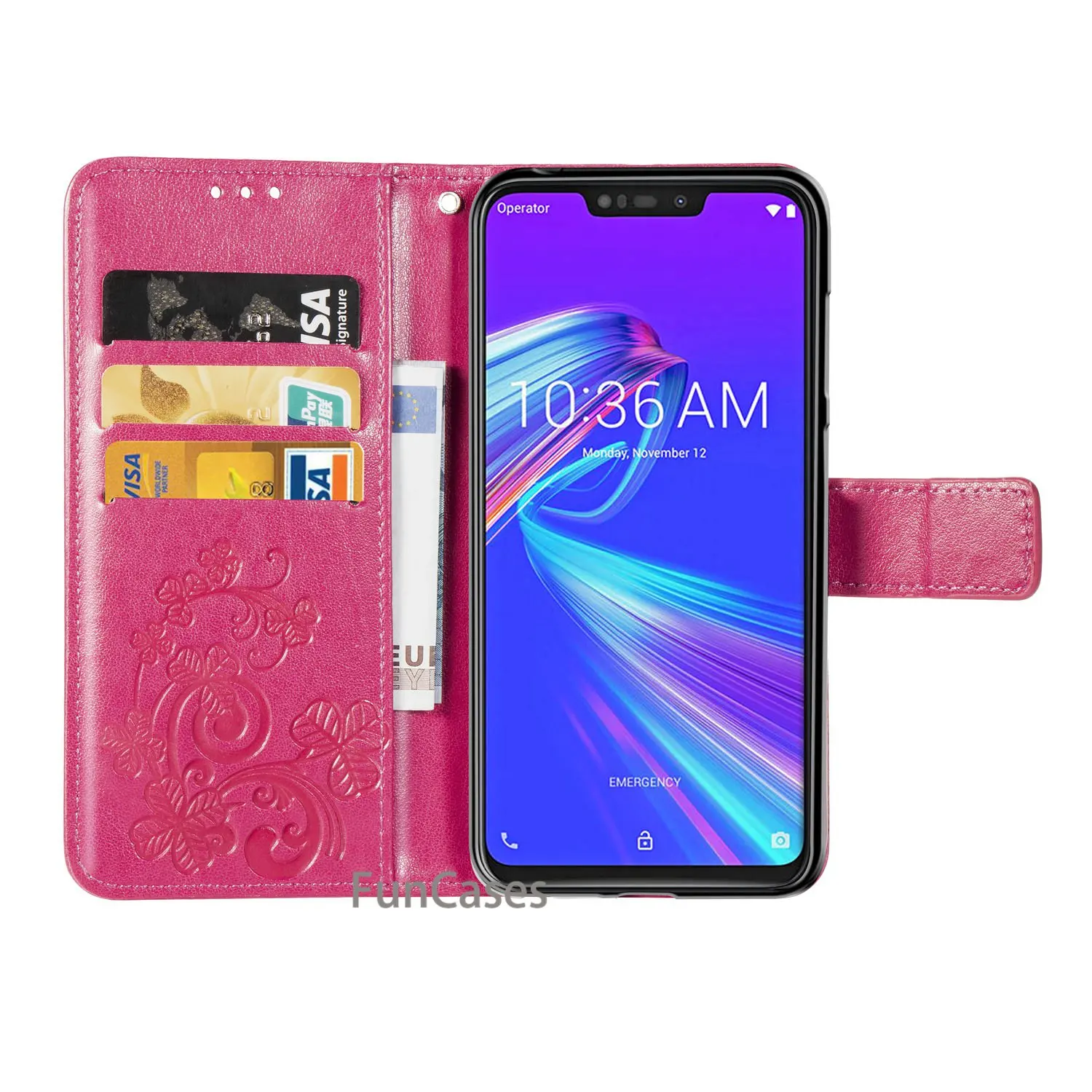 Для ASUS ZenFone Max M2 ZB633KL чехол Премиальный кожаный чехол-книжка флип для ASUS_X01BD/BDA |