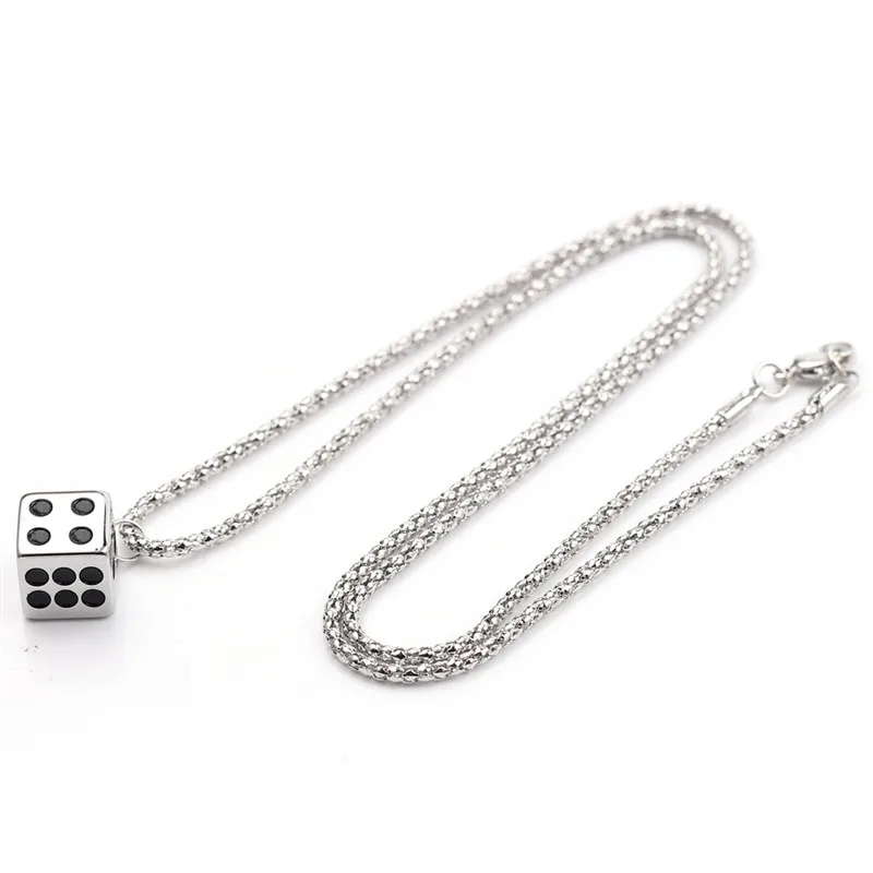 Модные Kpop State Мужские t Dice Necklae Harajuku стиль ретро простые Lucky ожерелья мужские