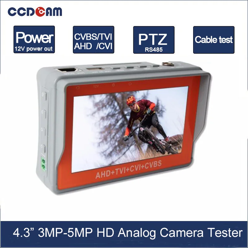 Тестер для систем видеонаблюдения 4 3 дюйма HD AHD 5MP 4MP 3MP TVI CVI тестер аналоговых