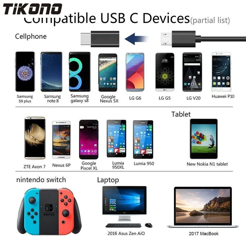 Micro Usb штекер type-c Microusb к type C конвертер адаптер для huawei Macbook Oneplus Xiaomi Otg зарядный кабель для передачи данных