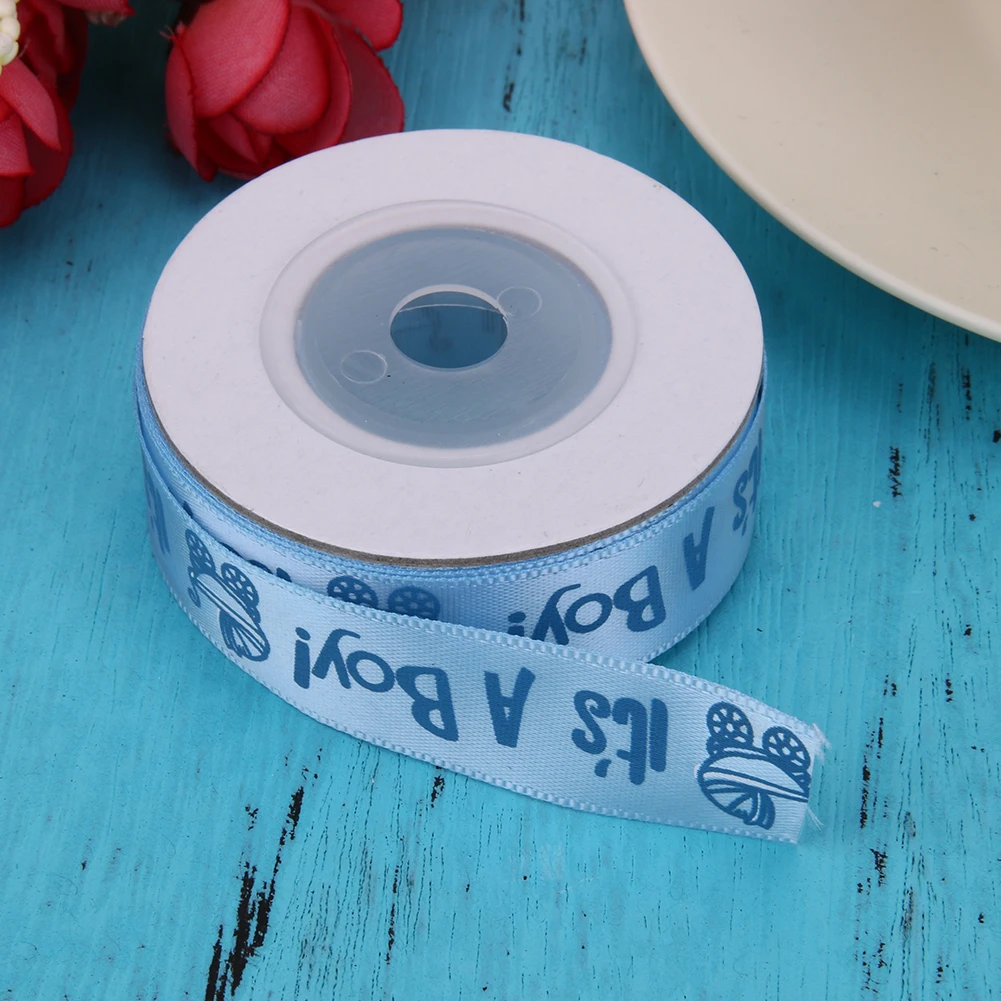 

10Yards/Roll IT'S A BOY/GIRL Satin Ribbons Favors Ribbon for Kids Baby Birthday Party Supplies Baby Shower Decoration