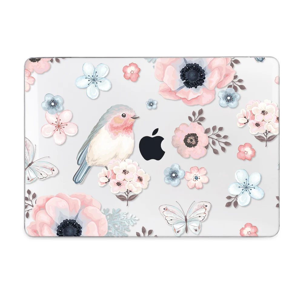 Чехол для ноутбука с цветами для Apple MacBook Air 11 12 13 15 16 дюймов Сенсорная панель A2141 A2159 A1932 мягкий пластиковый жесткий чехол