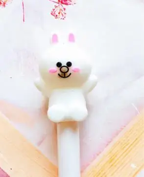 Gel pen 1 шт. гелевые ручки с кроликом 0,5 мм Kawaii Канцелярские ручки новинка милые студенческие ручки канцелярские принадлежности черная ручка Kawaii школьные принадлежности - Цвет: Gel pen