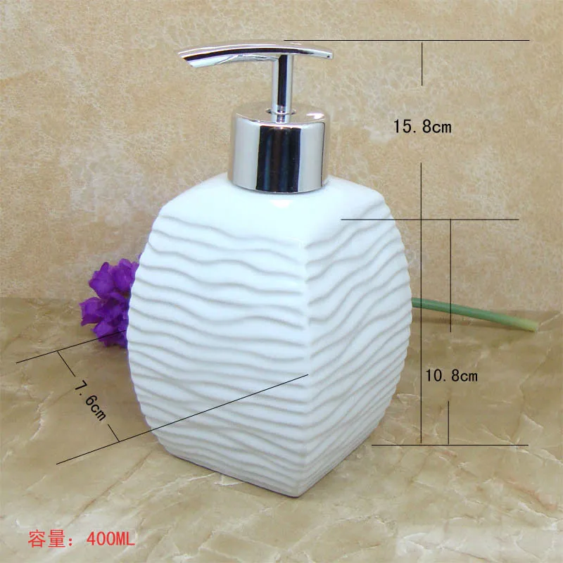 NEWYEARYEAR 350ML Ceramic hand washing liquid Bottling Hotel soap dispenser Emulsion creative Bathroom accessories Set Gift | Дом и сад
