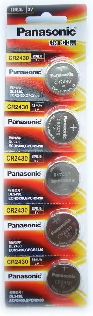 

5pcs/lot New Genuine Panasonic CR2430 3V CR 2430 Button Battery Car Remote Control Key Camry Coin Cell Batteries