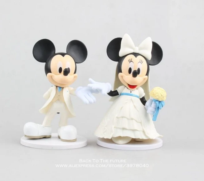 Disney Микки Маус Минни 2 шт./компл. 11 см фигурка осанки коллекция украшений аниме