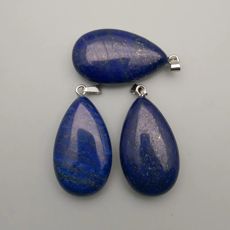 Ожерелье с подвеской в виде сердца из натурального камня Lapis lazuli 12 шт./лот
