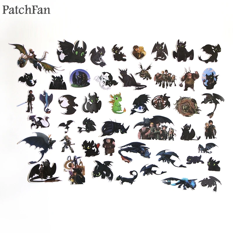 Patchfan 48 шт. Как приручить дракона ночной яростью Беззубик DIY Декоративные наклейки для ноутбука чехол для телефона мотор Скрапбукинг A1425