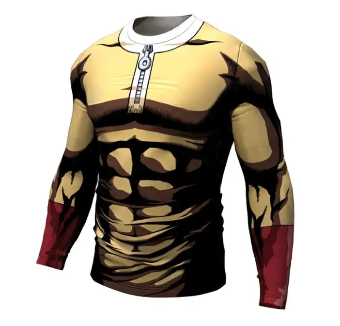 Черный One punch man Футболка крутая Дизайнерская мужская футболка с аниме САЙТАМА сенсей футболка с 3d принтом Повседневная футболка с коротким рукавом - Цвет: Черный
