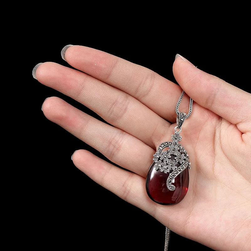 Женский винтажный кулон из серебра 100% пробы в стиле ретро|pendants for women|pendant necklacependant