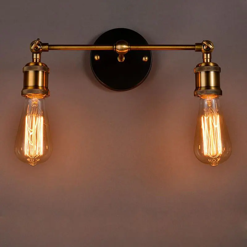 Vintage Industrial Wall Lamp American Retro Light Living Room Bedroom Bathroom Balcony Bar Gangway E27 | Лампы и освещение