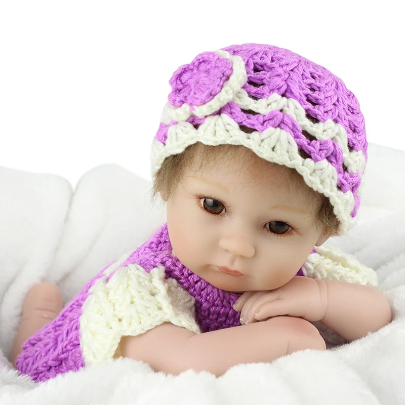 Npk марка 17 дюймов прекрасный reborn baby doll полный силиконовые винил новорожденных play