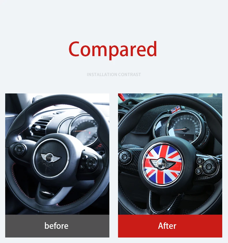 Новая панель рулевого колеса 3D наклейка эпоксидная наклейка для mini cooper F54 F55 F56 F57 F60 земляк клабман декоративная наклейка s