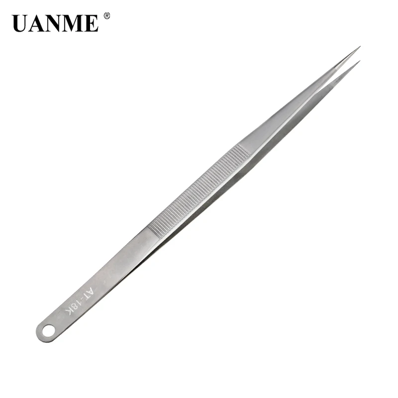 UANME-Pinzas rectas de acero inoxidable, AT-18K, 7 