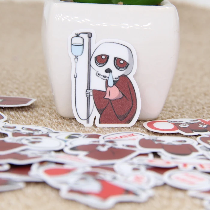 40 шт. коричневые милые скелетные мужские наклейки в виде черепа для скрапбукинга