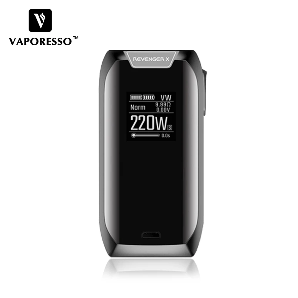 Оригинальный Vaporesso 220 Вт Мститель X мод бокс для электронных сигарет подходит NRG Tank