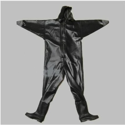 Мужские дышащие сапоги 1 мм черные из телячьей кожи ПВХ|waders men|waders respirantwader pesca |