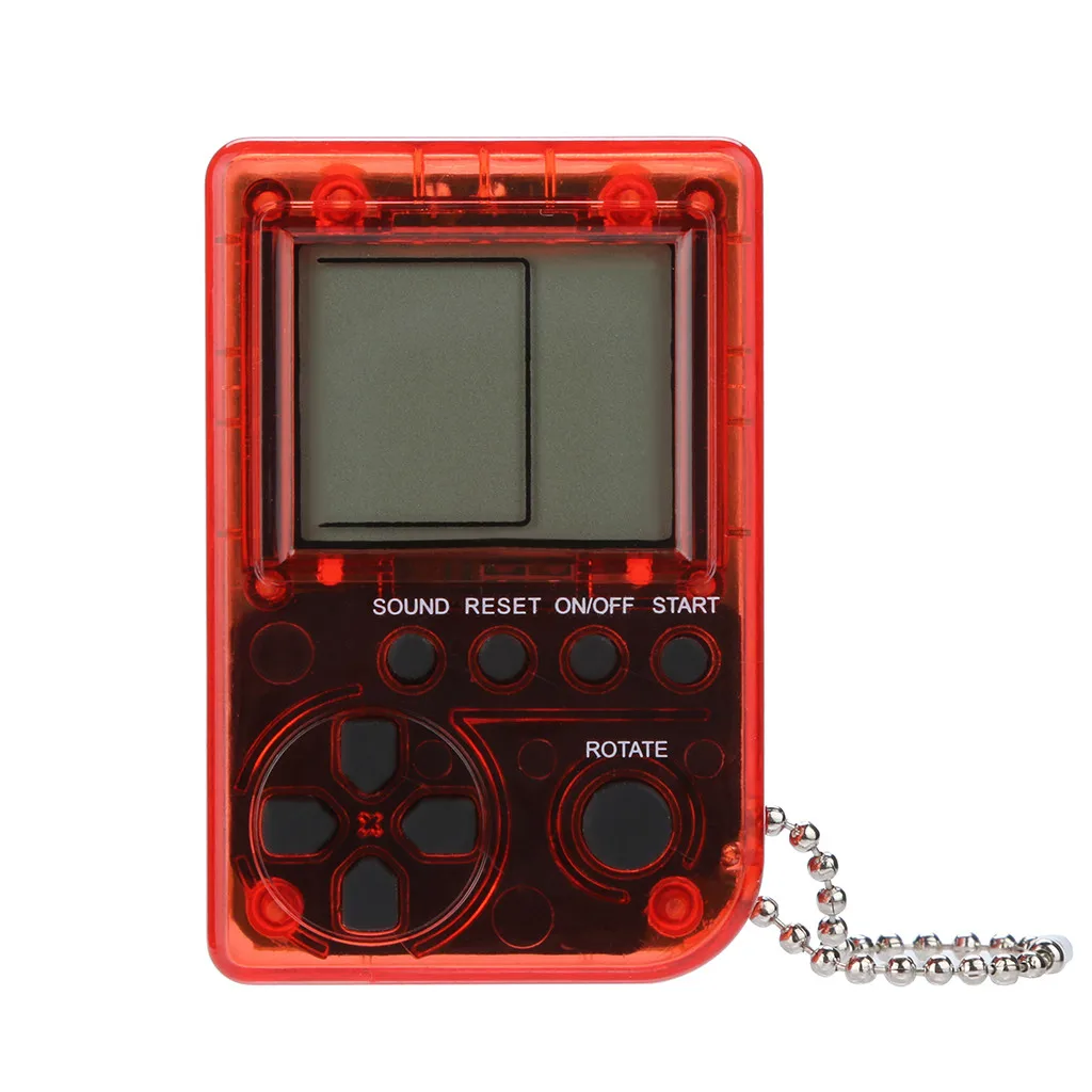 Детская мини консоль Tetris для видеоигр Капсульная игрушка встроенный 26 игр брелок