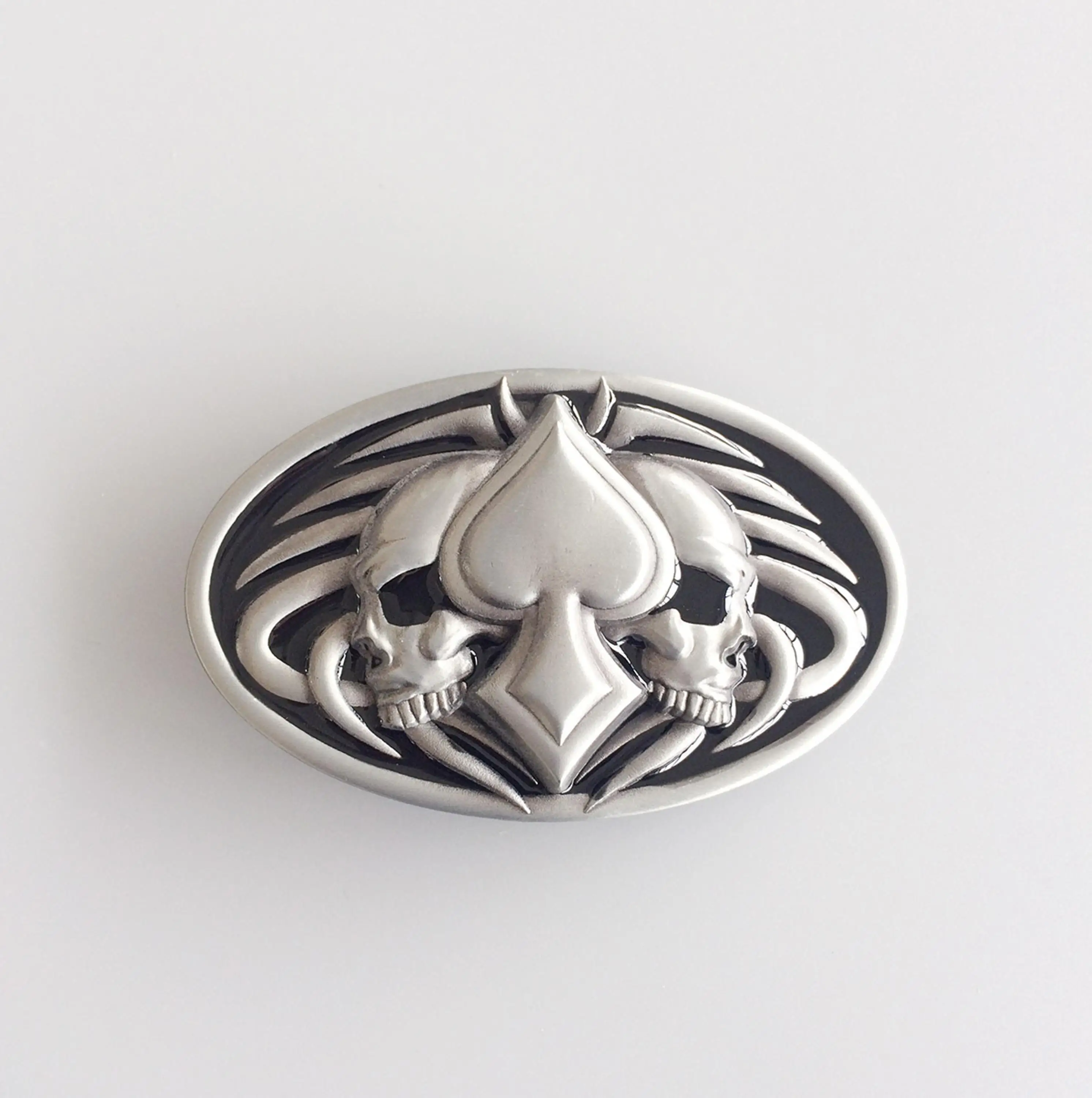 Оригинальные новые джинсы друг Винтаж тату двойной череп с Ace Лопата овальная