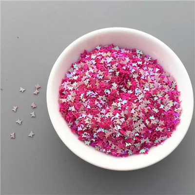 AB FUCHSIA 10 г/лот 3 мм Маленькая бабочка Форма пайетки для судов lentejuelas пайетками для ногтей маникюр/Свадебные украшения конфетти - Цвет: AB FUCHSIA