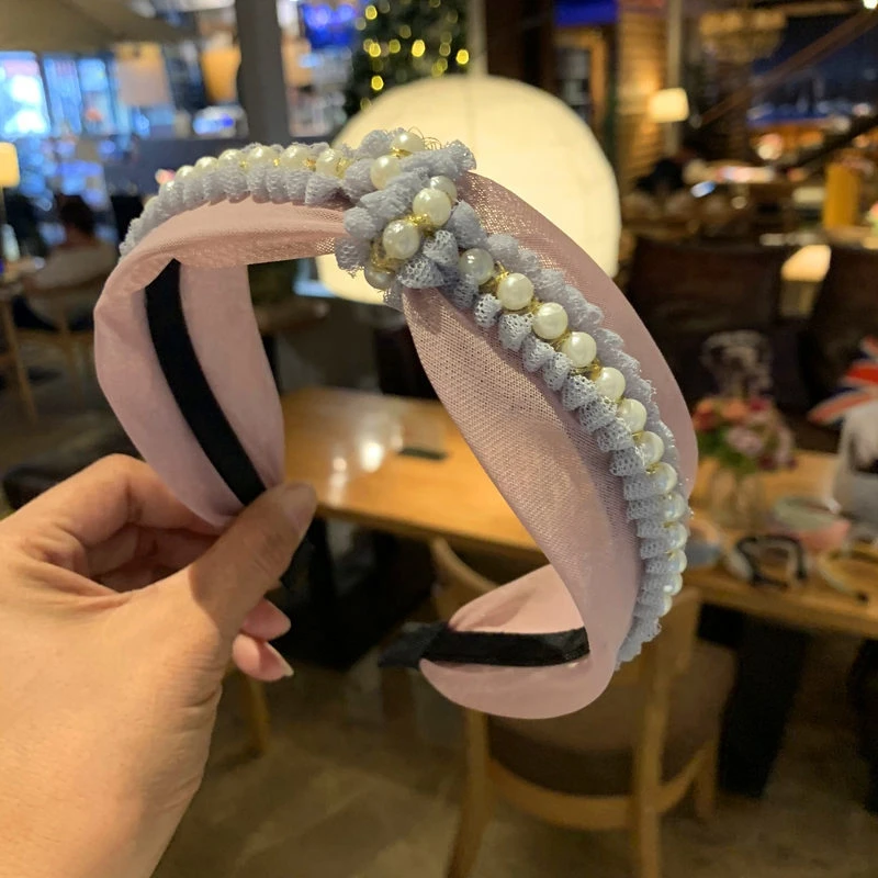 Женские резинки для волос с жемчужинами простые эластичные винтажные обручи
