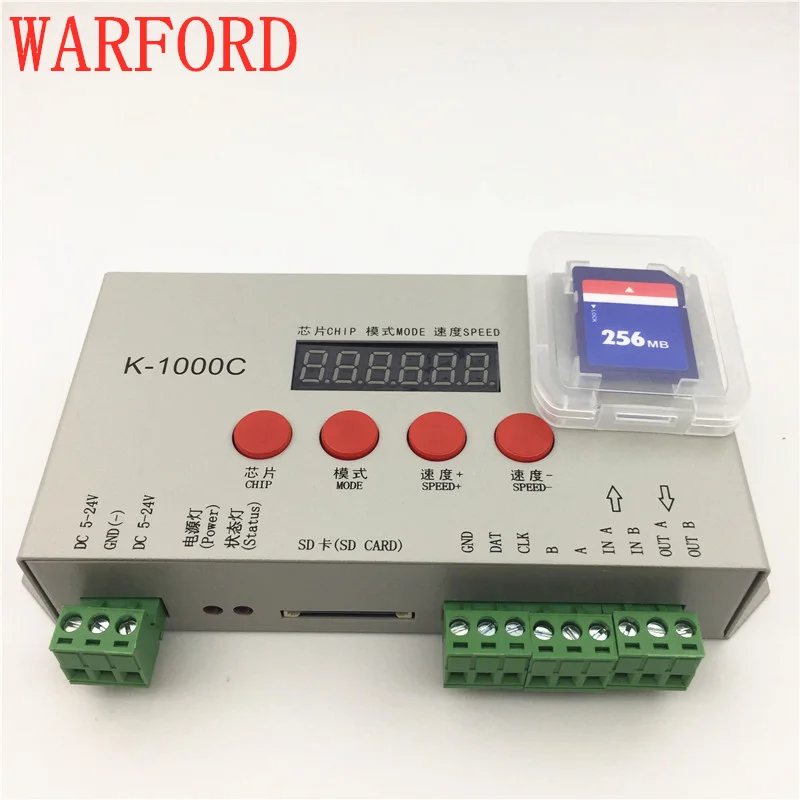 K-1000C (T-1000S обновляться) контроллер WS2812B WS2811 APA102 SK6812 2801 светодиодный 2048 Пиксели