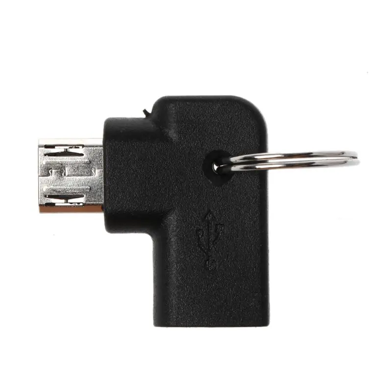 Черный 90 градусов Micro USB мама-папа Зарядка конвертер разъем адаптер для samsung huawei Xiaomi zte Android мобильного телефона - Цвет: Черный