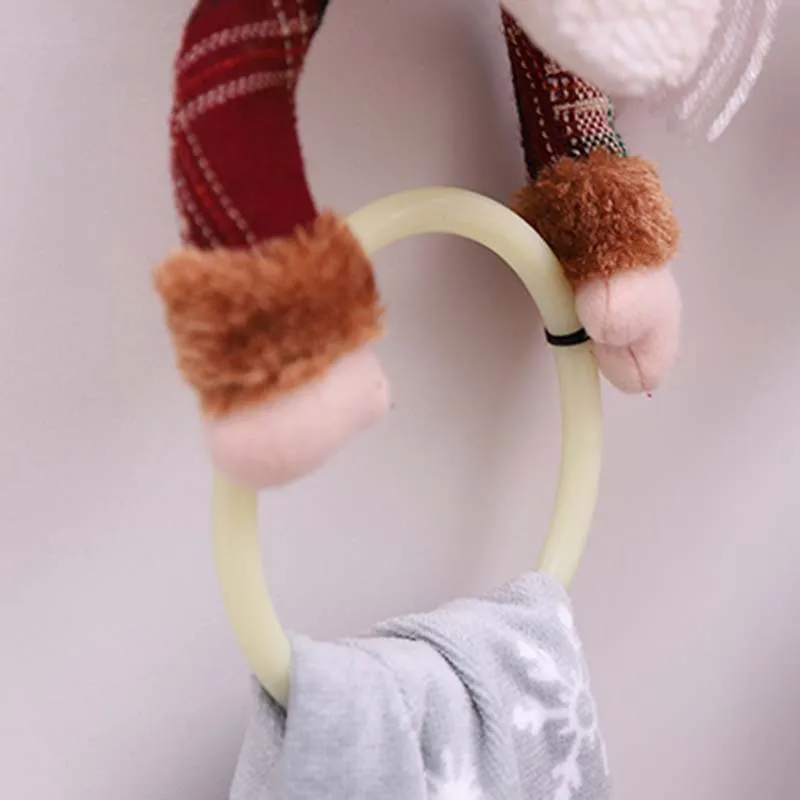 1PC Christmas Decoration Towel Hanging Ring Santa Elk Snowman Round Toilet Circular For Xmas Home Decor 999027 | Дом и сад