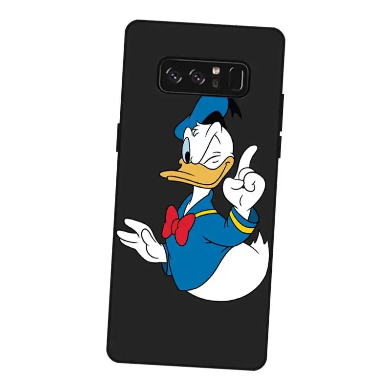 P046 уникальный черный силиконовый чехол с Дональдом Даком для samsung Galaxy Note 3 4 5 8 9 10