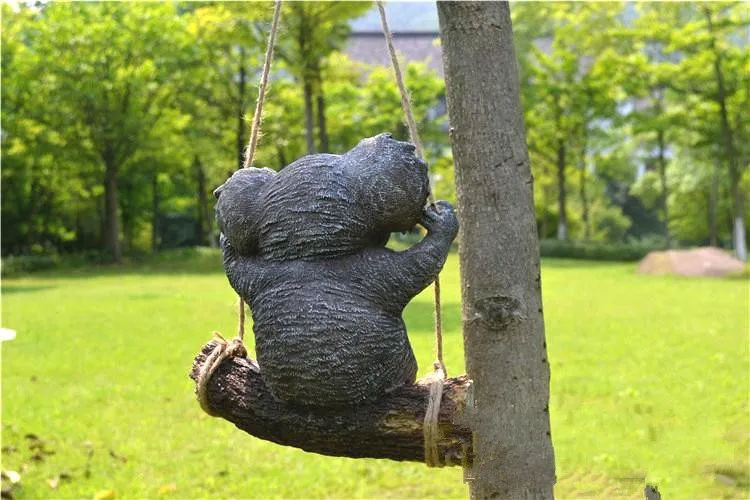 Качели из смолы для украшения сада коала|Садовые статуи и скульптуры| |