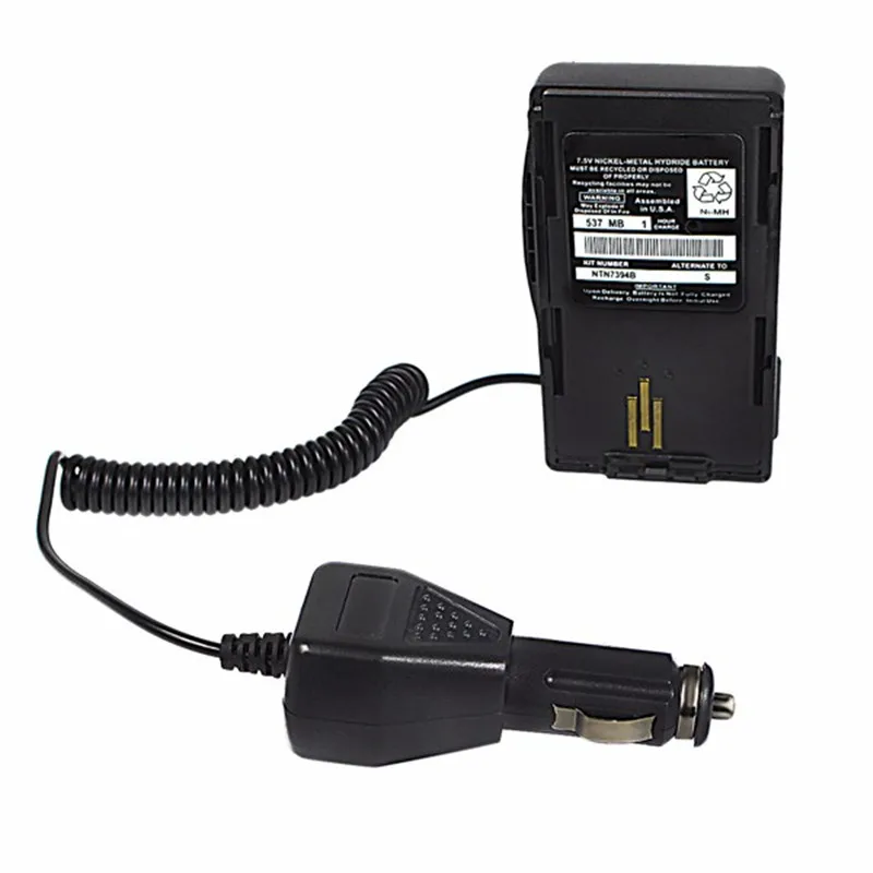 

2pcs NEW Black Walkie Talkie Car Charger Battery Eliminator 12V for VISAR Two Way Radio