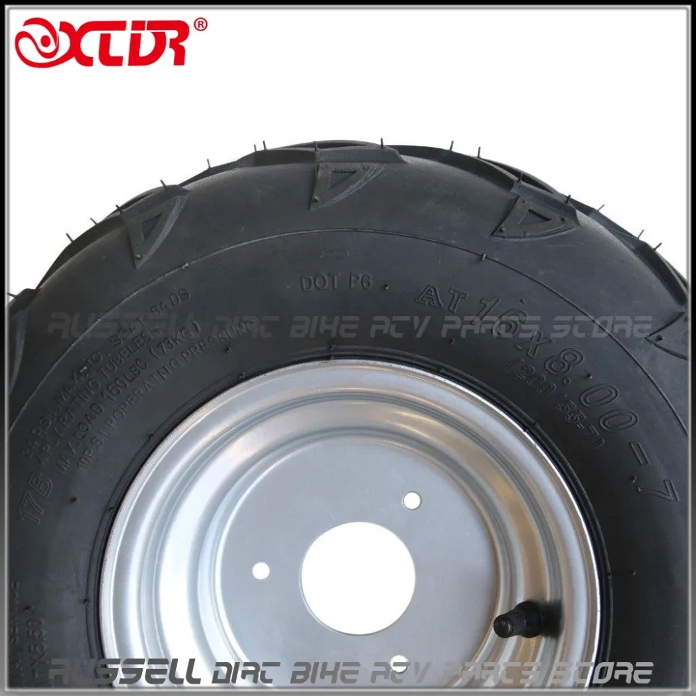 16x8-7 шины и обода колеса для ATV Quad SunL-110cc ATV переднее заднее колесо Taotao 125cc картинг