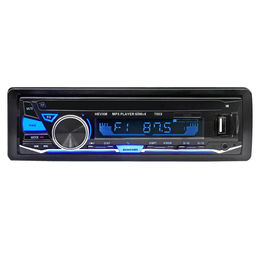 12 В Bluetooth автомобильный Радио плеер стерео FM MP3 аудио 5 в зарядное устройство USB SD MMC AUX Авто Электроника In-Dash Авторадио 1 DIN без CD