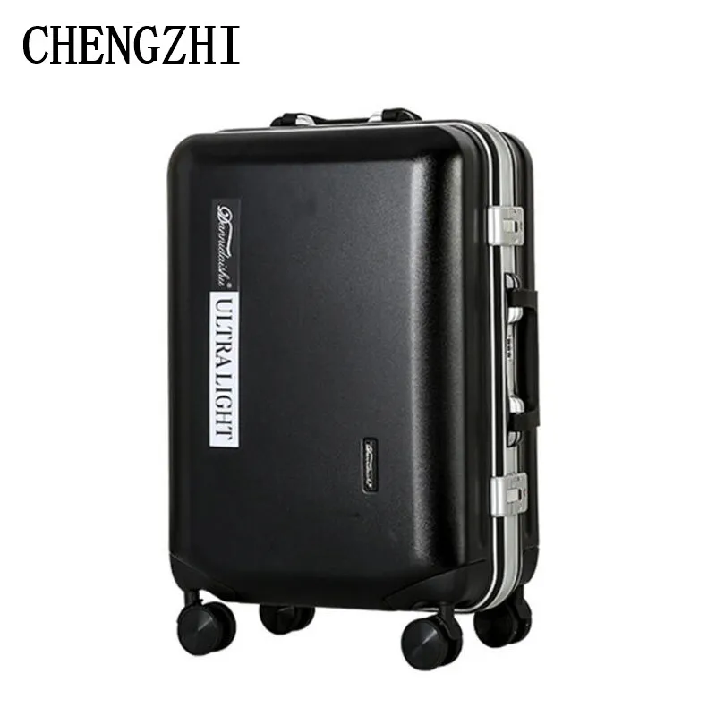 

Сумка для путешествий CHENGZHI, 20 дюймов, 22 дюйма, 24 дюйма, 26 дюймов, алюминиевая рама, деловой чемодан, Жесткая Сторона Дорожный чемодан-тележка, ...