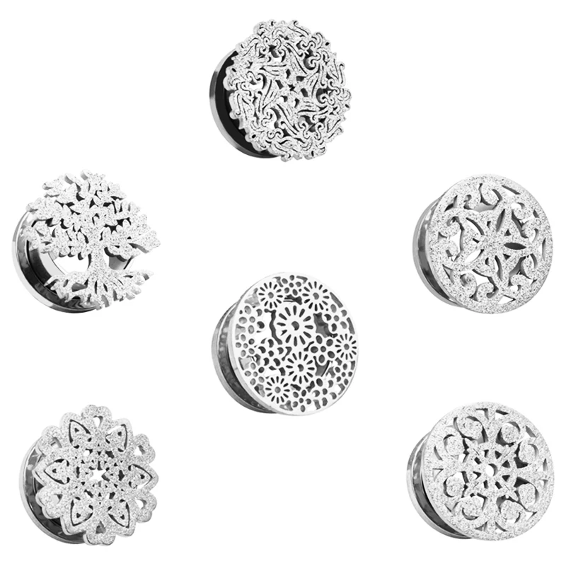 2 шт. Стальные заглушки для ушей серебряного цвета | Украшения и аксессуары