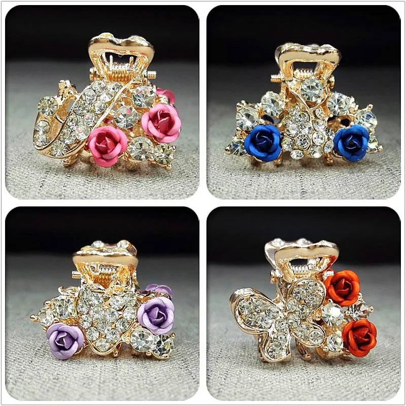 Женские аксессуары для волос 2 шт. заколки коготки со стразами 5 3 см женские