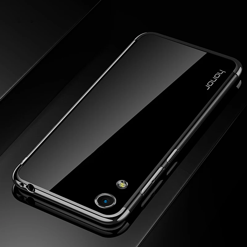 Черный Чехол Keajor для Huawei Honor 8A, мягкий чехол из ТПУ и силикона, Роскошный прозрачный чехол-бампер для Huawei Honor 8A, чехол для телефона - Цвет: Черный